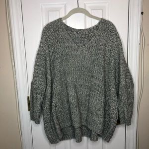 Chunky knit heather grey sweater
